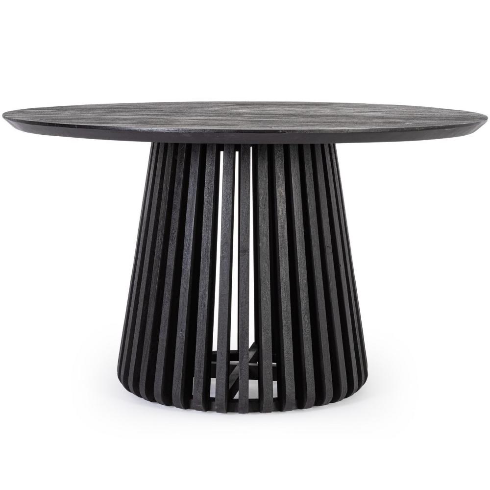 fekete modern koralaku kozponti lab korasztal kerek asztal fa ebedlo etkezoasztal termeszetes design modern etkezo konyha butor formavivendi lakberendezes butorbolt.jpg